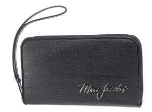  Marc by Marc Jacobs Canvas Zip Around Long Wallet Black Clothing