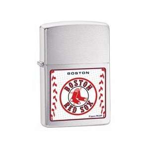  Zippo Lighter MLB BOSTON RED Sox, Brushed Chrome: Sports 