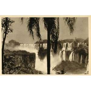  1937 Iguassu Iguazu Falls Brazil Argentina Photogravure 