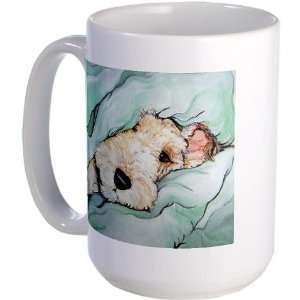  Slumbering Fox Terrier WFT Pets Large Mug by CafePress 