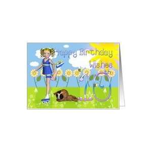  Happy birthday card cute little girl Card: Toys & Games