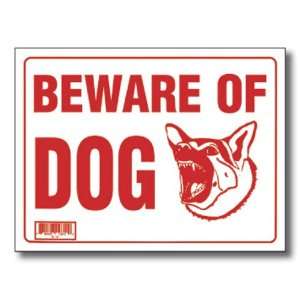  9 X 12 Beware of Dog Sign, Case Pack 24: Office Products