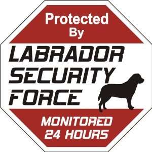   : Labrador Dog Yard Sign Security Force Labrador Kitchen & Dining