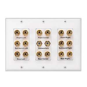   Devices 3571W 7.1 Surround Sound Three Gang Wallplate: Electronics