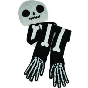 Punk Rock Black and White Cute Skelton Scarf Hat
