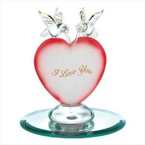  Hummingbird Heart Glass Figurine: Everything Else