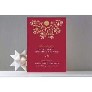  Mistletoe Wreath Business Holiday Cards: Health & Personal 