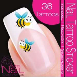  Nail Tattoo Sticker Comic / Cartoon   Bee / Bumblebee 