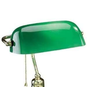 Replacement Glass Bankers Lamp Shade Green
