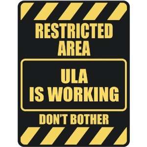   RESTRICTED AREA ULA IS WORKING  PARKING SIGN: Home 