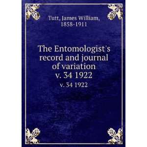  The Entomologists record and journal of variation. v. 34 