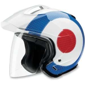   Face Motorcycle Helmet Red/White/Blue XXS 2XS 0104 0764: Automotive