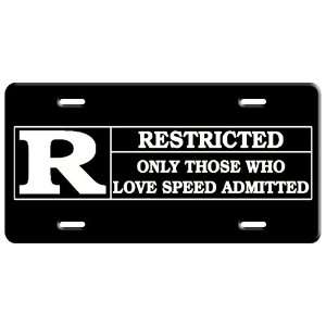  Rated R Metal License Plate Automotive