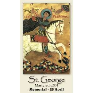  Saint George Holy Prayer Card Wallet Size 2 x 3 1/4 