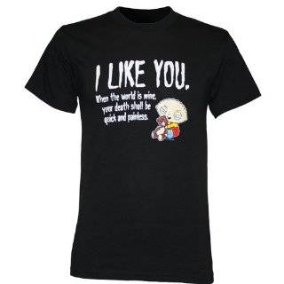  Family Guy Stewie Griffin I Like You Mens T Shirt 
