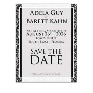  130 Save the Date Cards   Tuxedo Allure