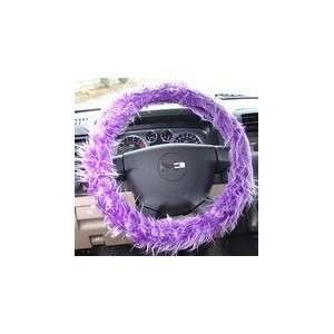  Purple Shag Steering Wheel Cover: Automotive