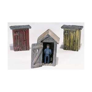    Woodland Scenics   Outhouses (3) & Man HO (Trains): Toys & Games