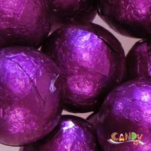 Purple Foiled Chocolate Balls: 10LBS: Grocery & Gourmet Food