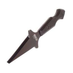  XSF Micro Neck Knife Black G 10 Handle Plain Sports 