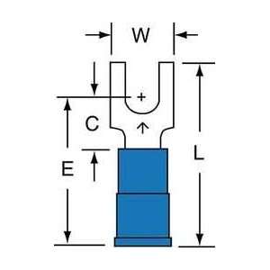  Fork Terminal,blue,16 To 14 Awg,pk1000   3M Everything 