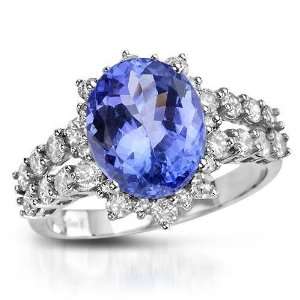  Ring With 4.11ctw Precious Stones   Genuine Clean Diamonds 
