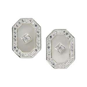  65872 .925 Sterling Silver Pair 11X07.50Mm Mother Of Pearl 
