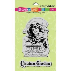   Cling Rubber Stamp, Cling Postcard Greetings: Arts, Crafts & Sewing