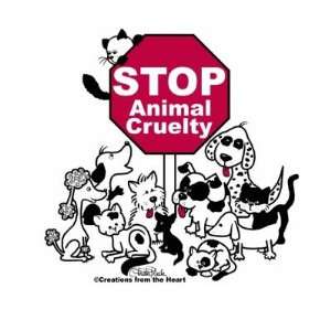  Stop Animal Cruelty Round Stickers: Arts, Crafts & Sewing