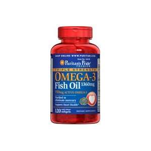   Omega 3 Fish Oil 1360 mg  1360 mg 120 Softgels: Health & Personal Care