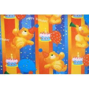  Gift Wrapping Paper   Happy Birthday Bears: Everything 