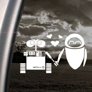  DISNEY Decal WALL E EVE ROBOT LOVE Window Sticker: Arts 