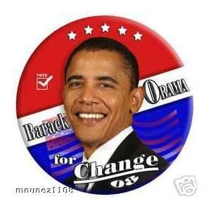  OBAMA FOR PRESIDENT 3 PIN BACK BUTTON w/DISPLAY EASEL 