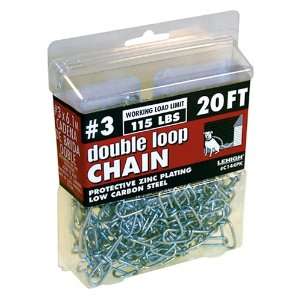  Lehigh 3 by 20 Foot 115 Pound Capacity Double Loop Chain 