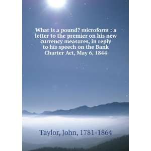  What is a pound? microform : a letter to the premier on his new 
