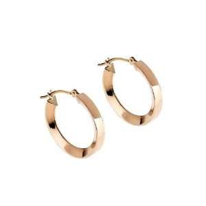  18KT Yellow Gold Polished Concave Hoop Earrings: Jewelry