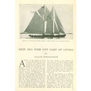  1911 Deep Sea Fishing Gloucester Mackerel Codfish 