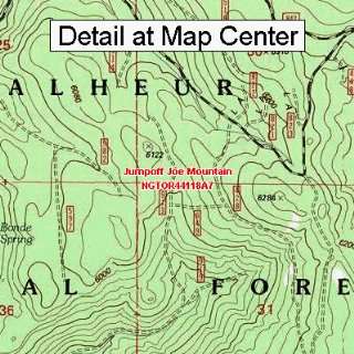  USGS Topographic Quadrangle Map   Jumpoff Joe Mountain 
