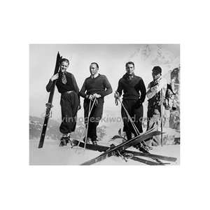  Photo Hannes Schneider and Friends Skiing The Alps 11 x 14 