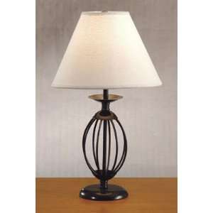  Wrought Iron Table Lamp With White Shade: Home Improvement