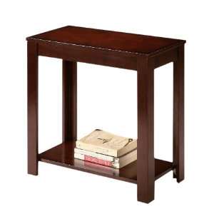 Espresso Cappuccino End Bedside Table Accent Piece:  Home 
