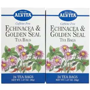   Alvita Echinacea Golden Seal Tea ( 1x24 BAG): Health & Personal Care
