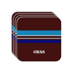 Personal Name Gift   ORAS Set of 4 Mini Mousepad Coasters (blue 