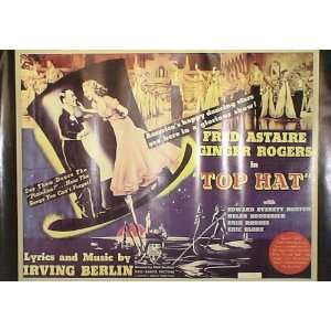  TOP HAT VINTAGE VIDEO POSTER FRED ASTAIRE GINGER ROGERS 