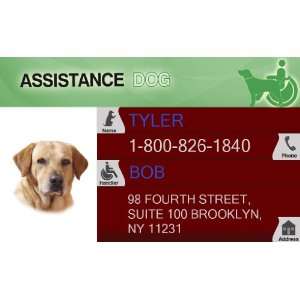  ASSISTANCE DOG ID Badge Bundle   1 Handlers Custom ID 