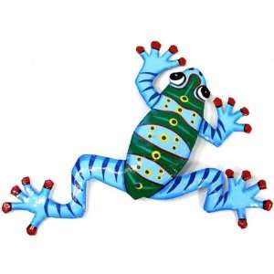  Ten Inch Metal Blue Frog