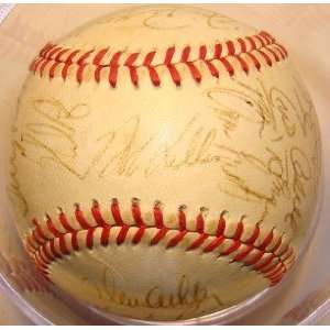  1984 Astros Team 25 SIGNED Feeney Baseball NOLAN RYAN 