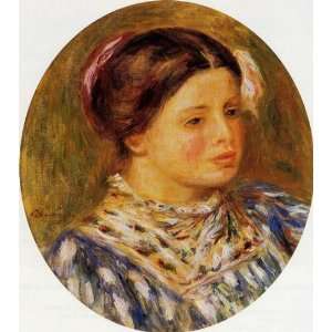  Oil Painting: Girl in Blue: Pierre Auguste Renoir Hand 