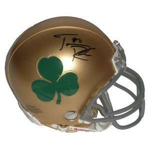  Tommy Rees Signed Notre Dame Irish Shamrock Mini Helmet 