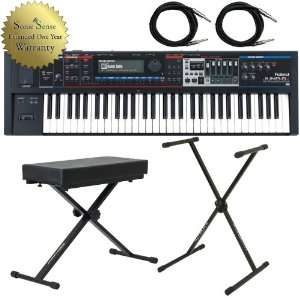  Roland Juno GI Synthesizer With Bench, Stand, and Cables 